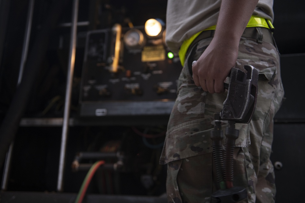 18th LRS POL Airmen fuel the flightline