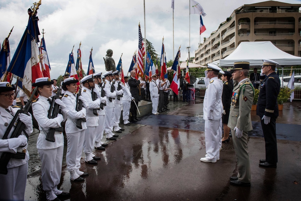 Rear Adm. Matthew A. Zirkle commemorates the 57th French-American Navy Grasse Day