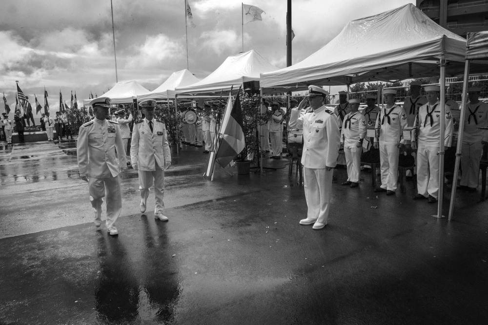 RADM Zirkle conducts pass and review