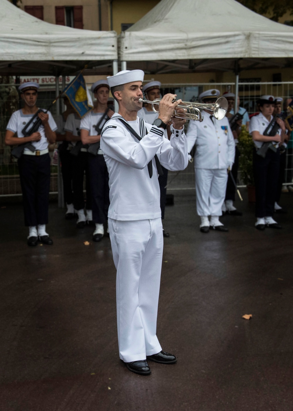 CNE-CNA Band performance at 57th French-American Navy Grasse Day