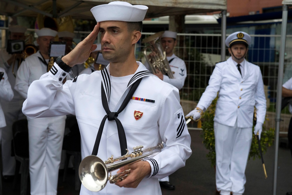 CNE-CNA Band performance at 57th French-American Navy Grasse Day