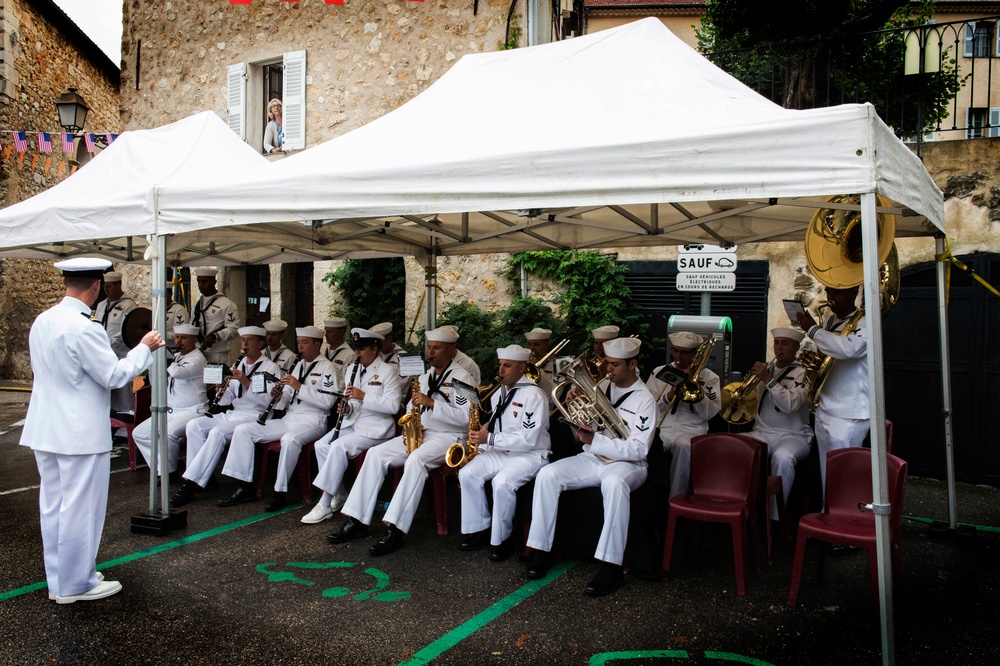 CNE-CNA Band performance at 57th French-American Navy Grasse Day
