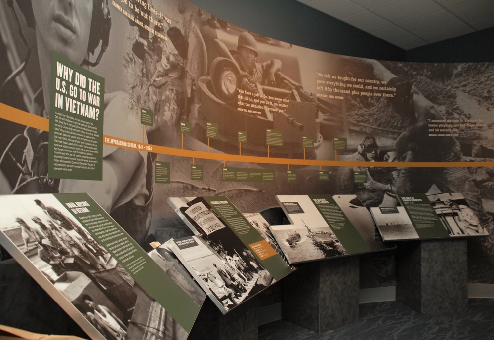 New text and graphics panels for upcoming exhibit about Vietnam War