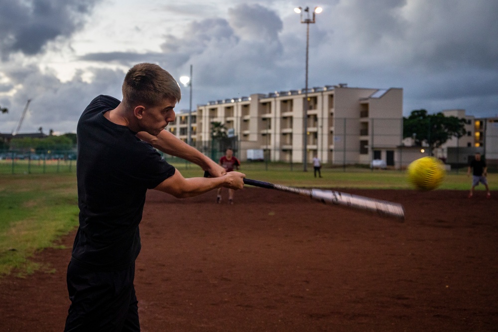 Out of the park: HQBN and CLB-3 face-off in Softball