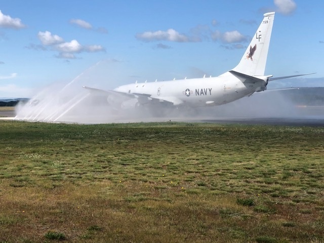 P-8A in Postflight &quot;Bird Bath&quot;