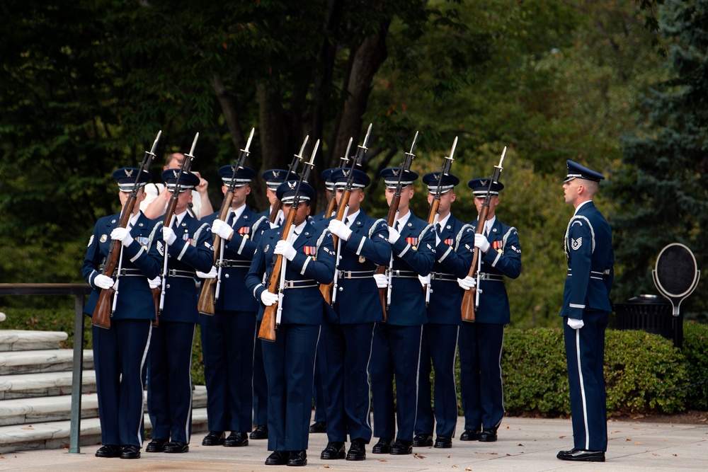 Polish Air Force Counter Part Visit Wreath Laying Ceremony