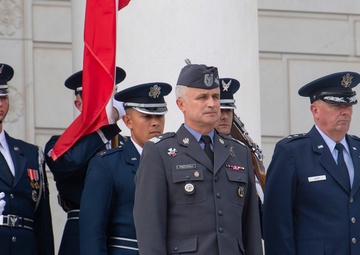Polish Air Force Counter Part Visit Wreath Laying Ceremony