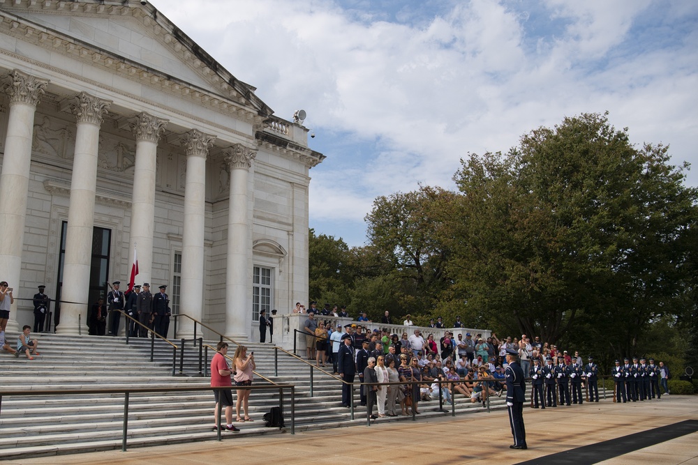 Polish Air Force Counter Part Visit Wreath Laying Ceremony