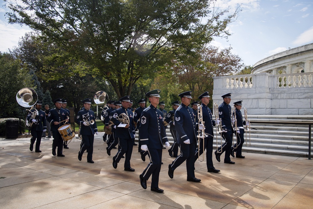 Polish Air Force Counter Part Visit Wreath Laying Ceremony