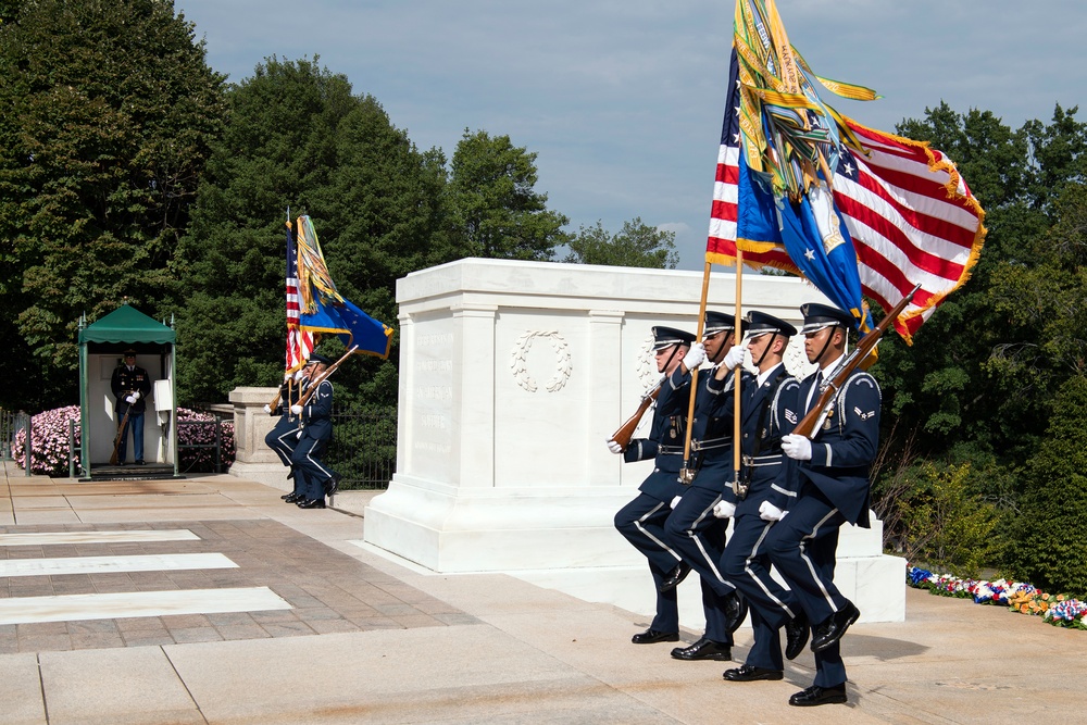 Polish Air Force Counter Part Visit Wreath Laying Ceremony