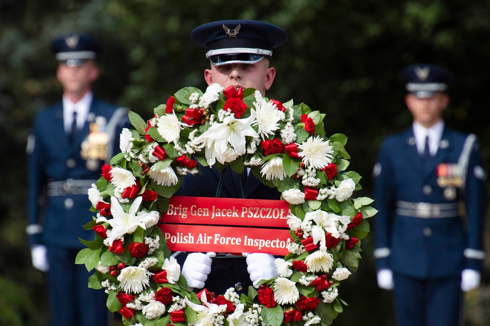 Polish Air Force Counter Part Visit Wreath Laying Ceremony