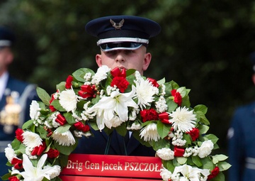 Polish Air Force Counter Part Visit Wreath Laying Ceremony