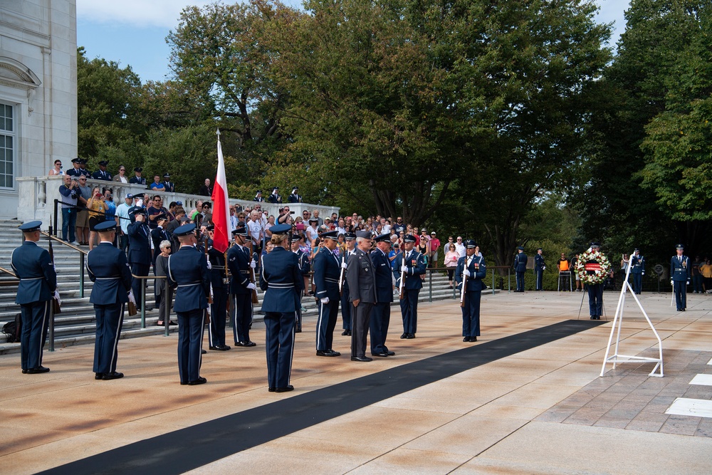 Polish Air Force Counter Part Visit Wreath Laying Ceremony