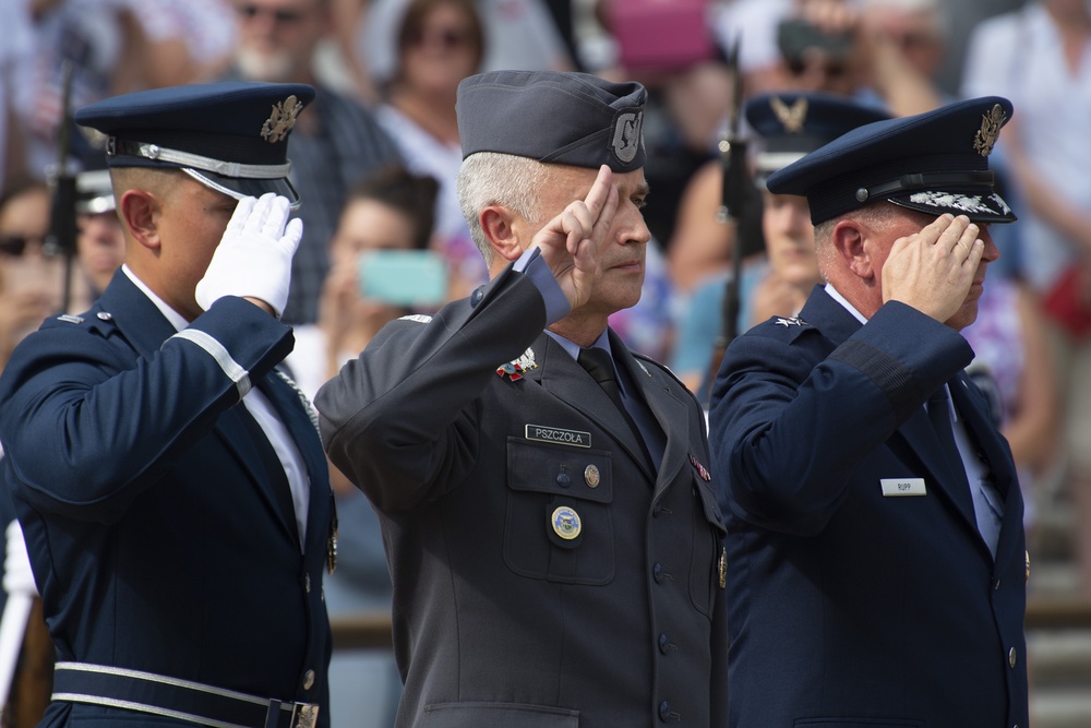 Polish Air Force Counter Part Visit Wreath Laying Ceremony