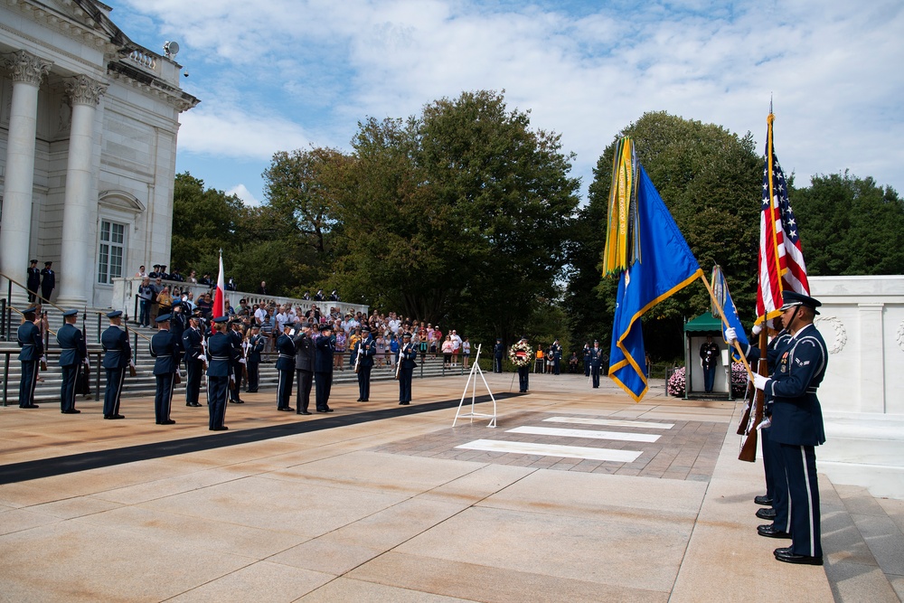 Polish Air Force Counter Part Visit Wreath Laying Ceremony