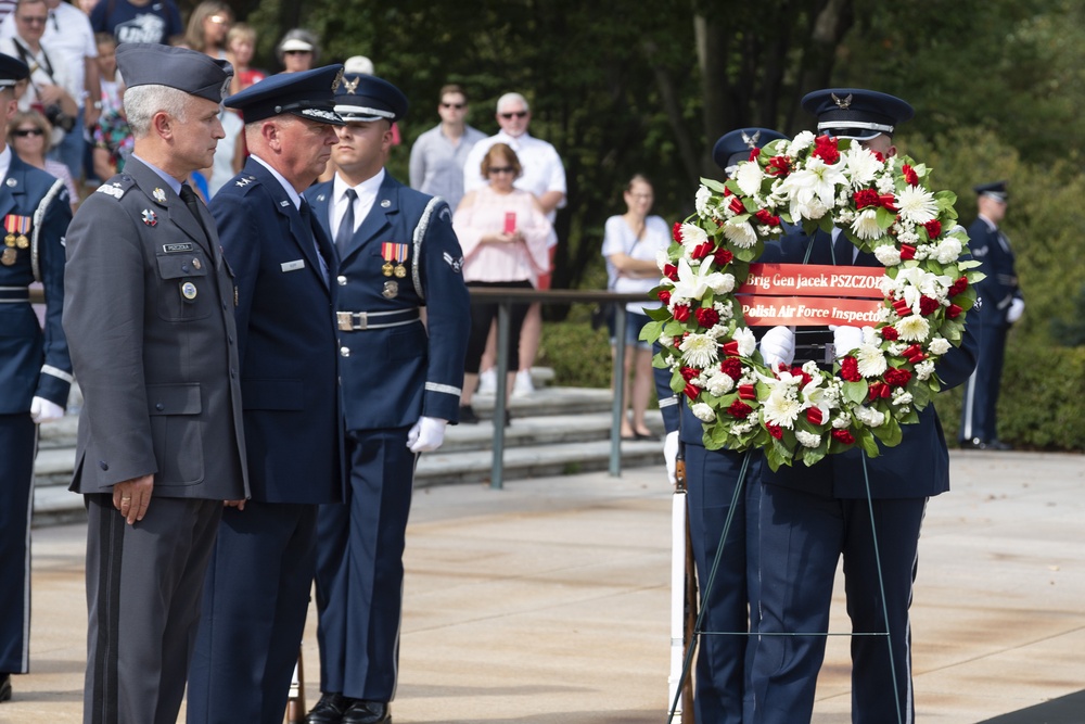 Polish Air Force Counter Part Visit Wreath Laying Ceremony