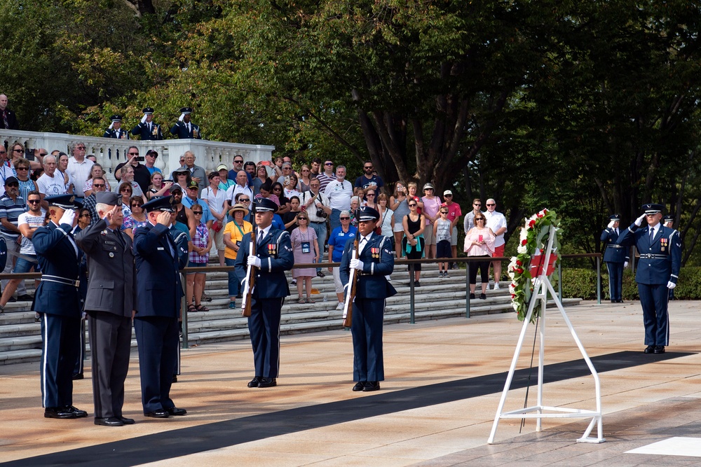 Polish Air Force Counter Part Visit Wreath Laying Ceremony