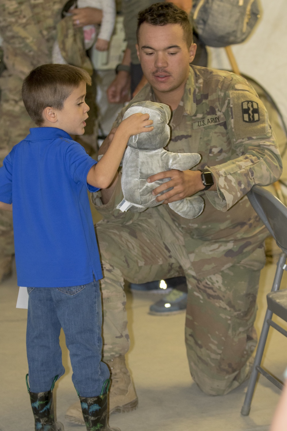 Soldiers celebrate Family Day with loved ones in the field