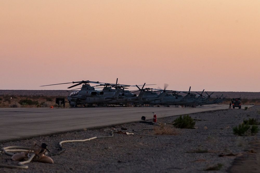 UH-1Y Venom and AH-1Z Viper Conduct FARP