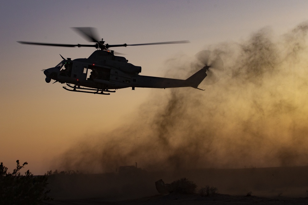 UH-1Y Venom and AH-1Z Viper Conduct FARP