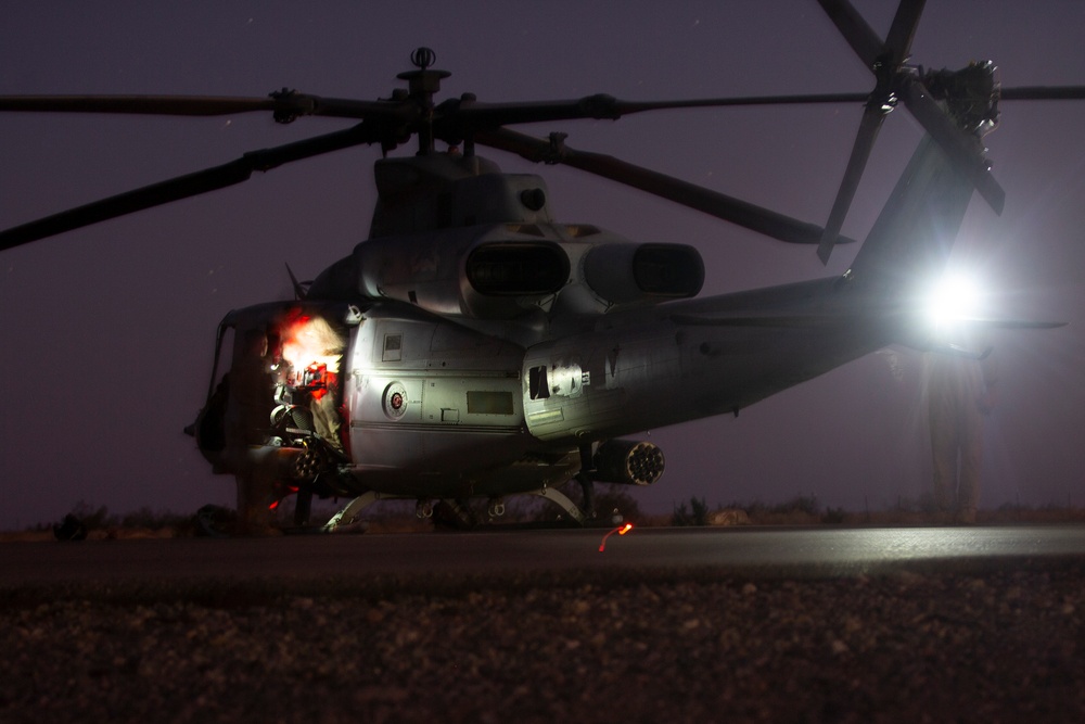 UH-1Y Venom and AH-1Z Viper Conduct FARP