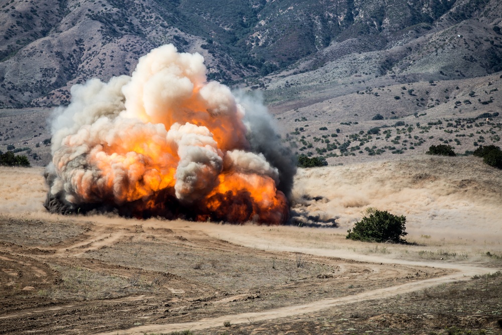 Pendleton EOD disposes of mine clearing line charges
