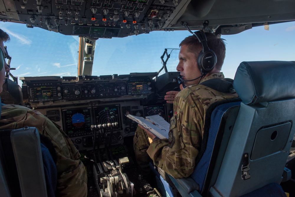 14th Airlift Squadron Aircrew maintains readiness through local flights