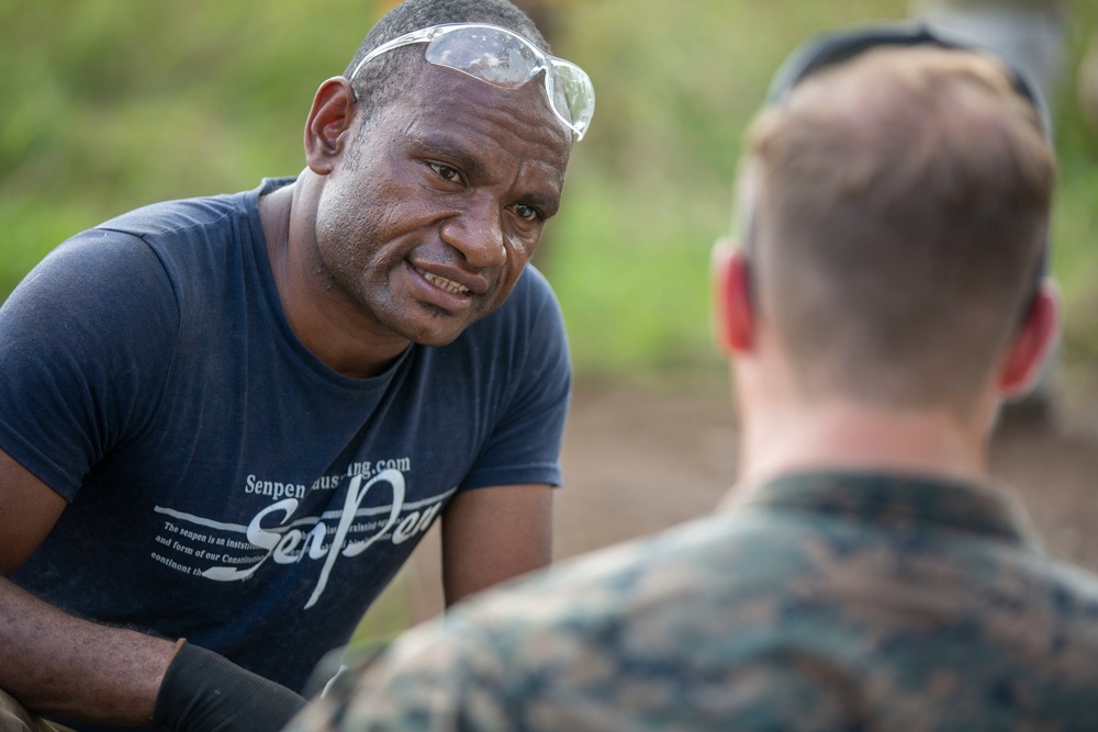 U.S. Marines, Papua New Guinea soldiers conduct joint bridge-building training at Exercise Koa Moana 19