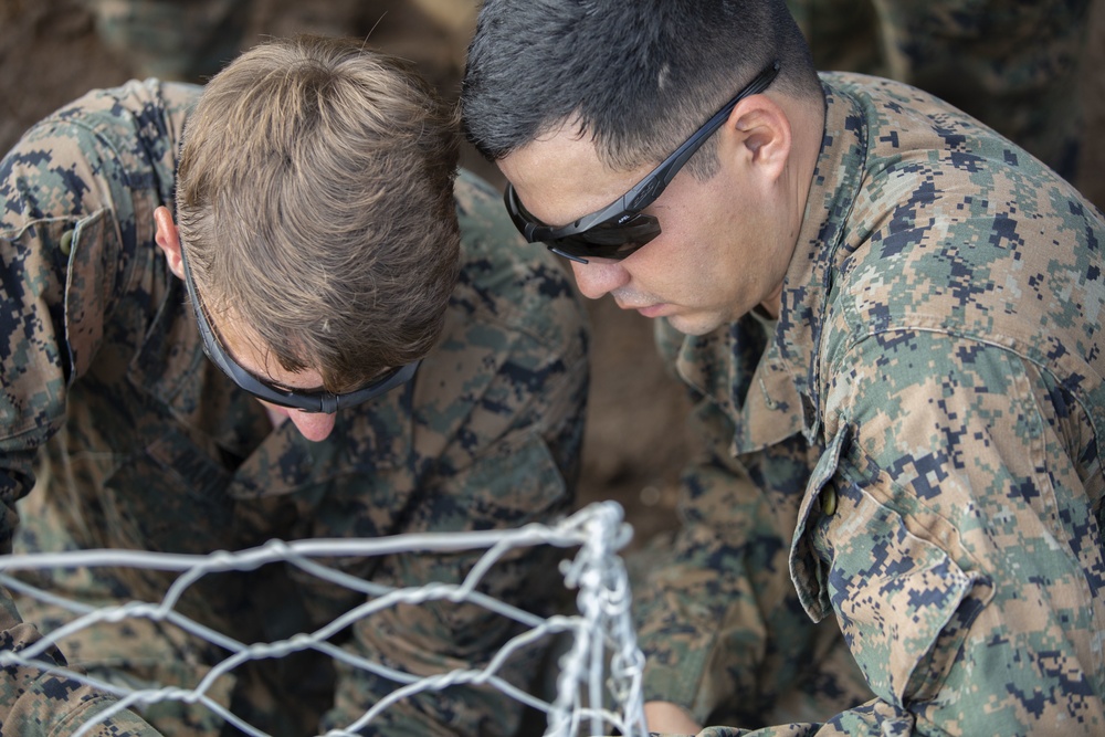 U.S. Marines, Papua New Guinea soldiers conduct joint bridge-building training at Exercise Koa Moana 19