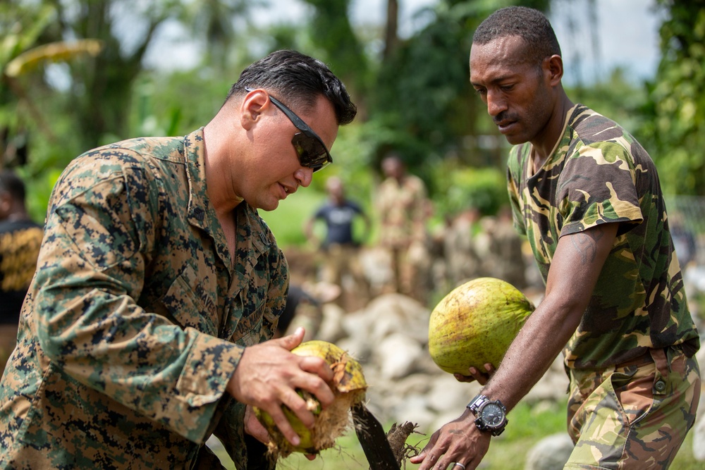 U.S. Marines, Papua New Guinea soldiers conduct joint bridge-building training at Exercise Koa Moana 19