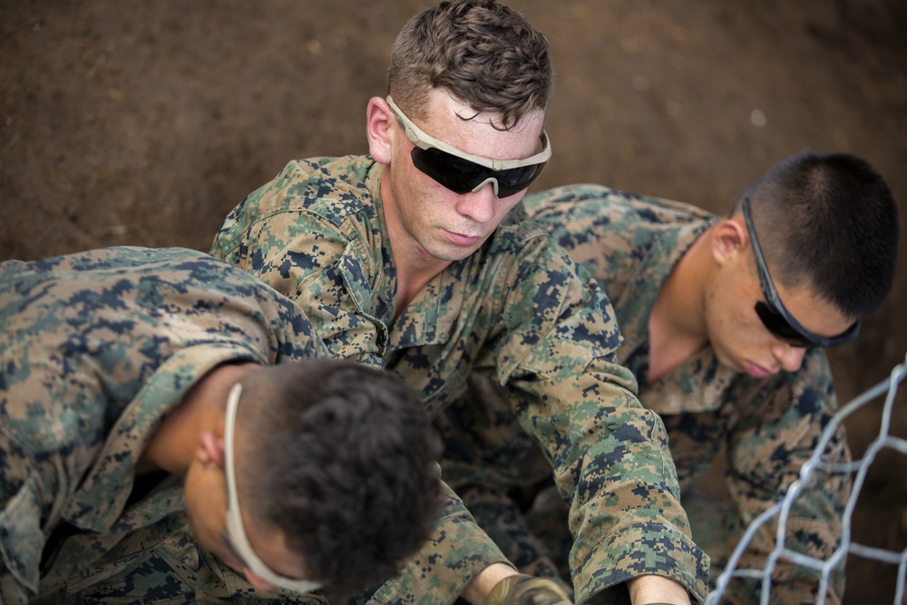 U.S. Marines, Papua New Guinea soldiers conduct joint bridge-building training at Exercise Koa Moana 19