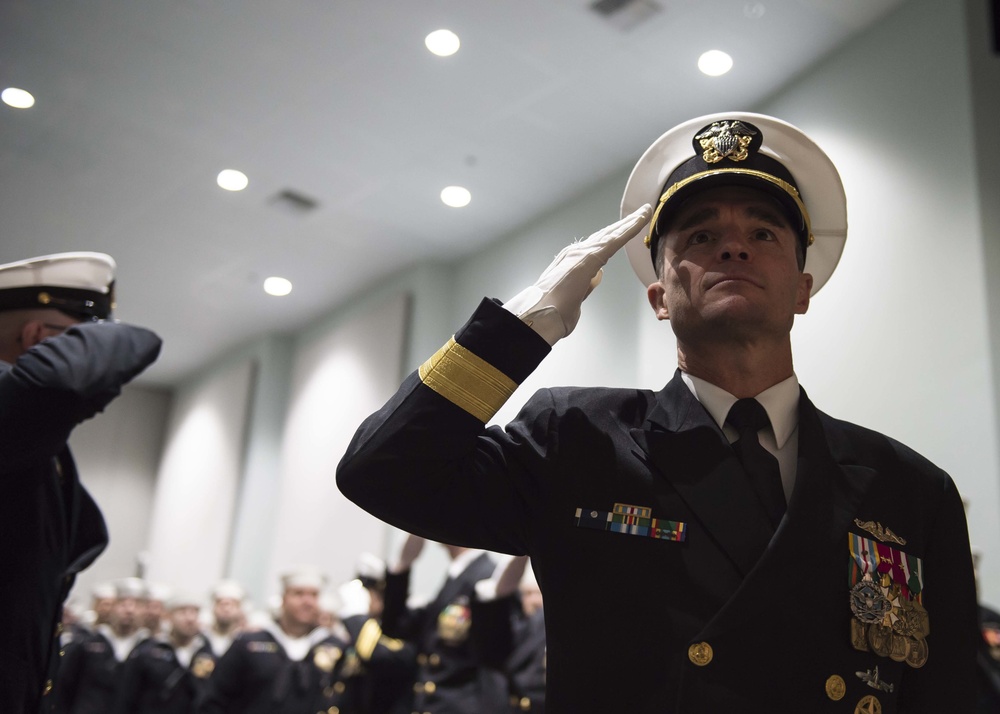 USS Nevada (SSBN 733) Blue Crew Welcomes New Commanding Officer