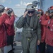 USS Chancellorsville Rear Admiral Wikoff Visit