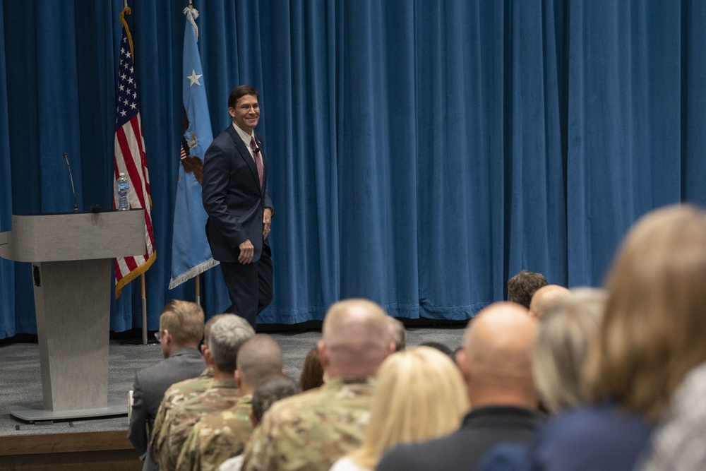 Secretary Esper Holds Town Hall at Air Force Institute of Technology
