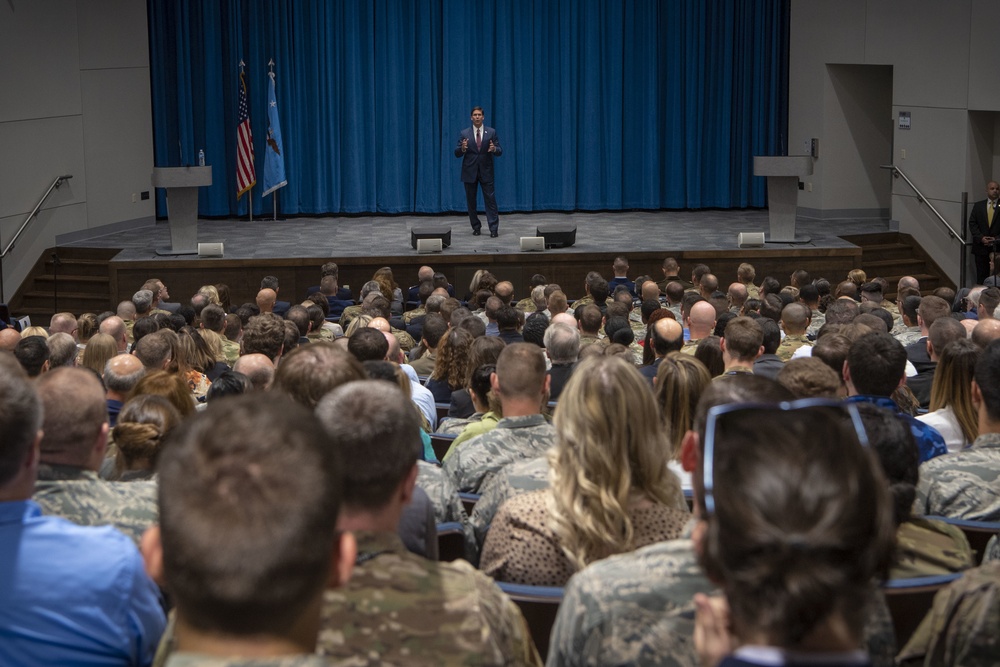 Secretary Esper Holds Town Hall at Air Force Institute of Technology