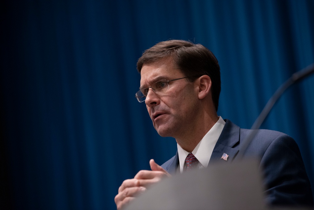 Secretary Esper Holds Town Hall at Air Force Institute of Technology