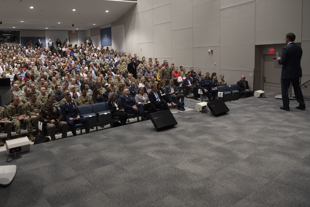 Secretary Esper Holds Town Hall at Air Force Institute of Technology