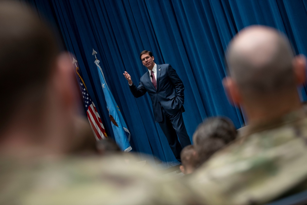 Secretary Esper Holds Town Hall at Air Force Institute of Technology