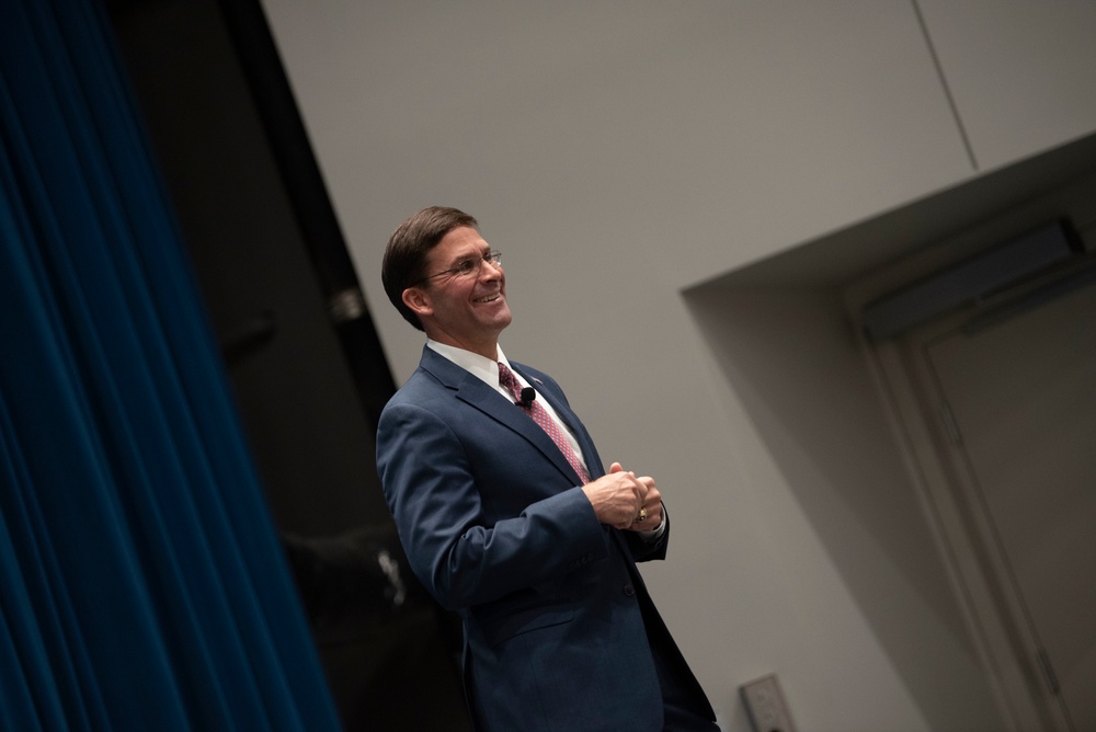 Secretary Esper Holds Town Hall at Air Force Institute of Technology