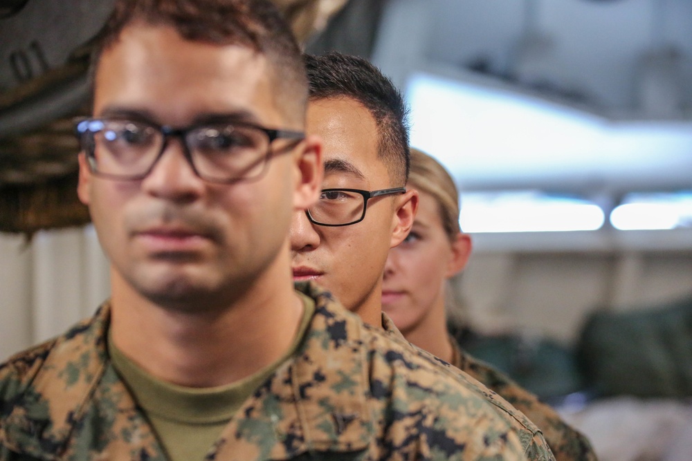 Promotions Aboard the USS Wasp