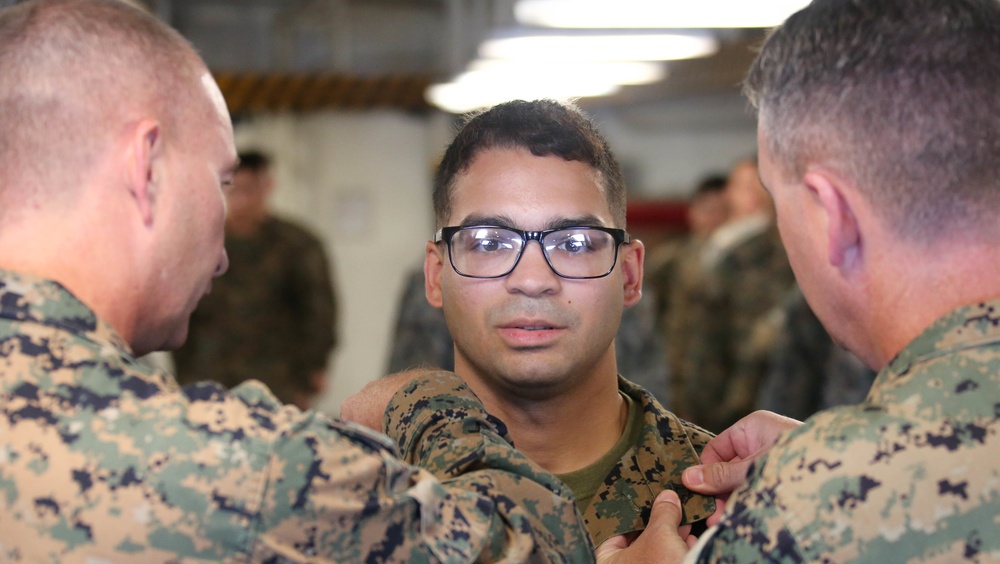 Promotions Aboard the USS Wasp