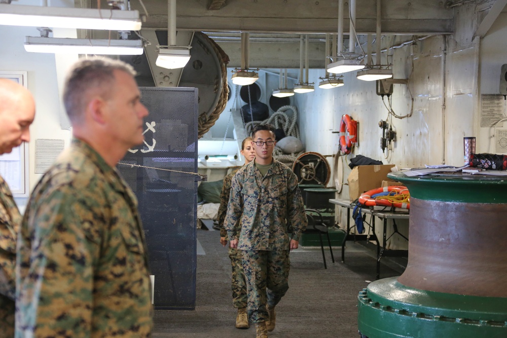 Promotions aboard the USS Wasp