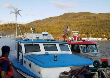 3 mariners rescued from burning boat near Ward Cove