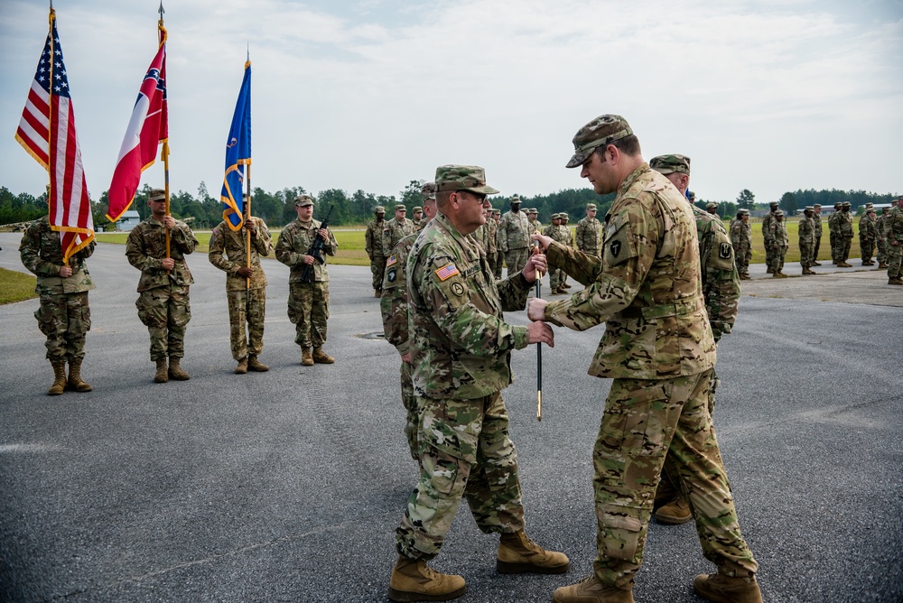 Passing the NCO Sword - Incoming Command Sgt. Maj.  Stephen Simmons