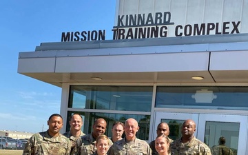 Commanding General of the United States Army Reserve Command, Lieutenant General Charles Luckey, visits the Soldiers of the 518th Sustainment Brigade