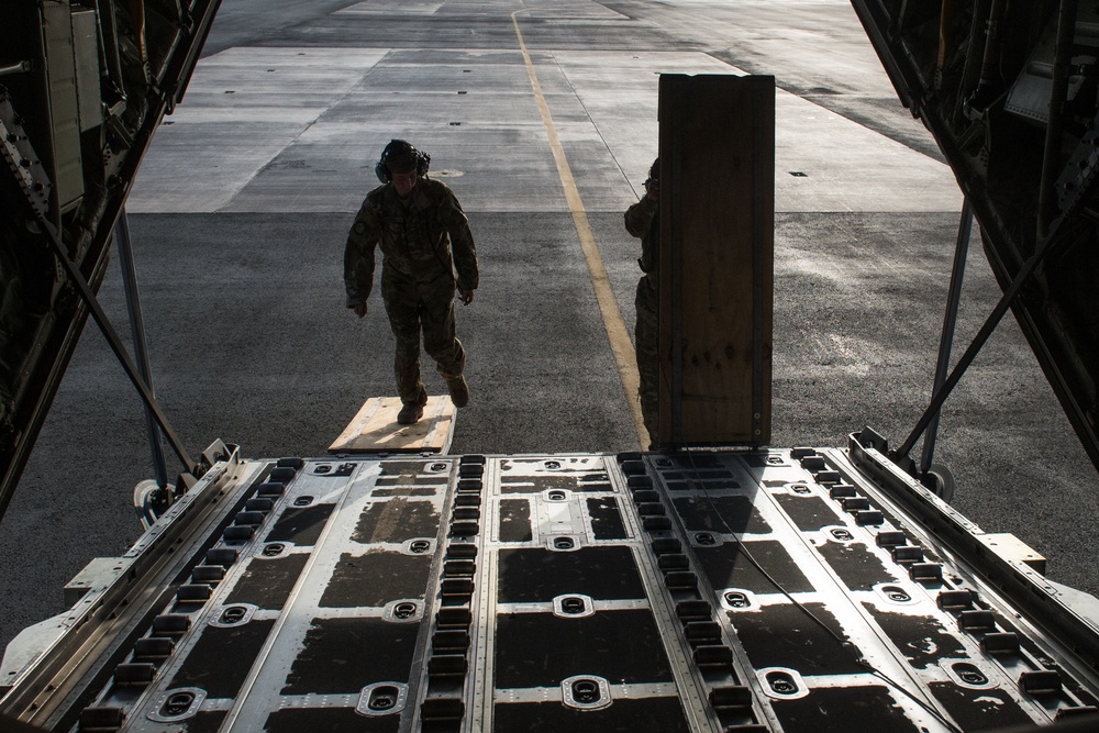 75th Expeditionary Airlift Squadron loads up gear