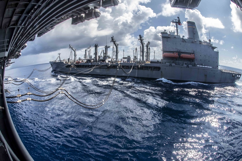 USS Ronald Reagan Conducts Repenishment-at-Sea