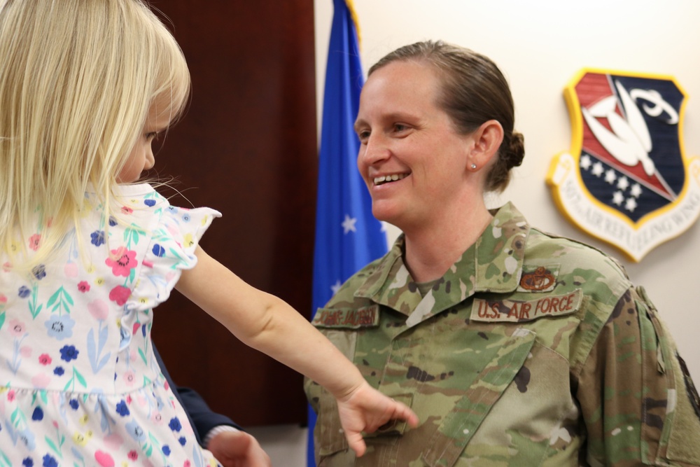 Senior Master Sgt. Jacqueline Johns-Jacobson promotes to chief master sergeant