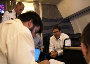 Secretary Esper Speaks to Reporters