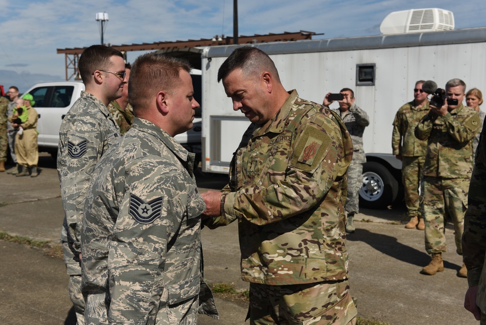 Four Airmen receive Army Achievement Medal